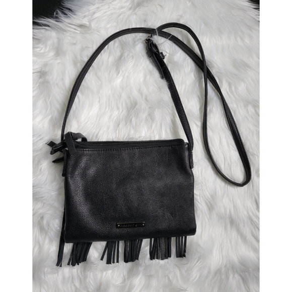 Madden Girl Black Fringe Crossbody Purse - Picture 2 of 9